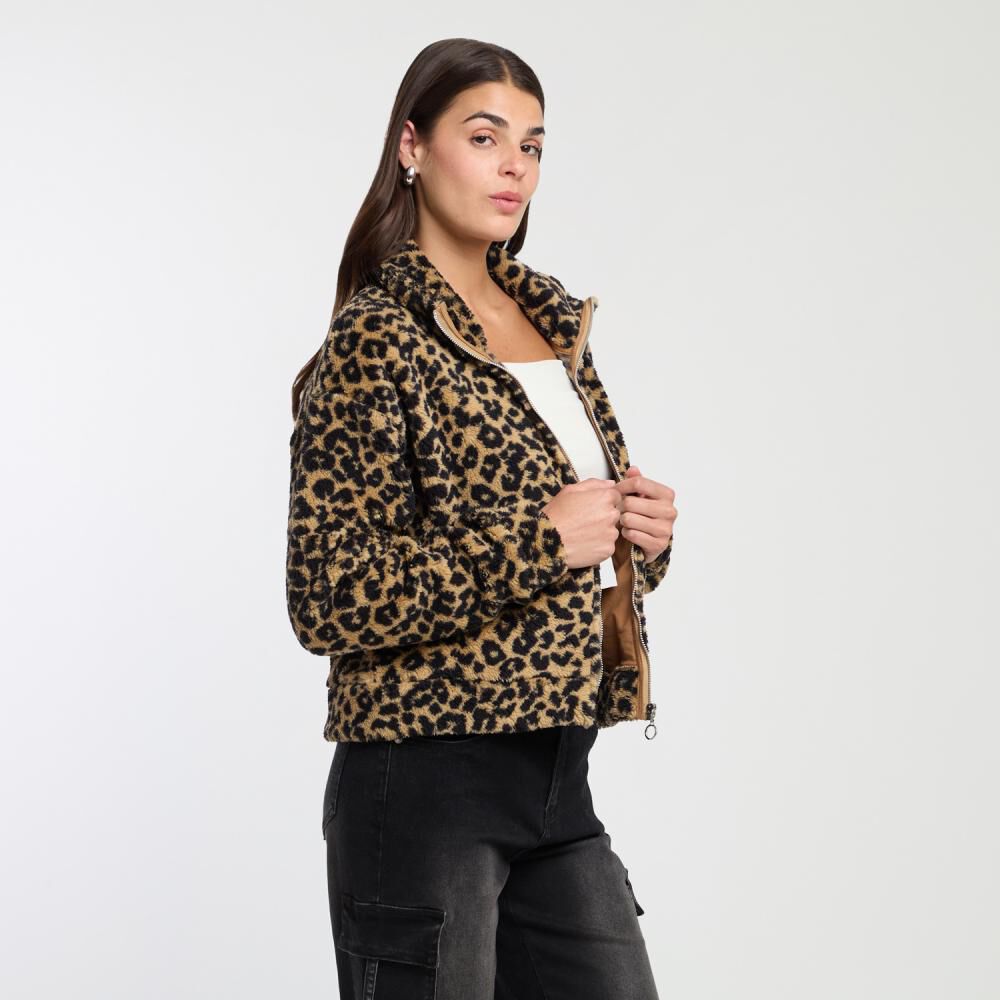 Polerón Chiporro Estampado Regular Cuello Alto Mujer Rolly Go image number 2.0