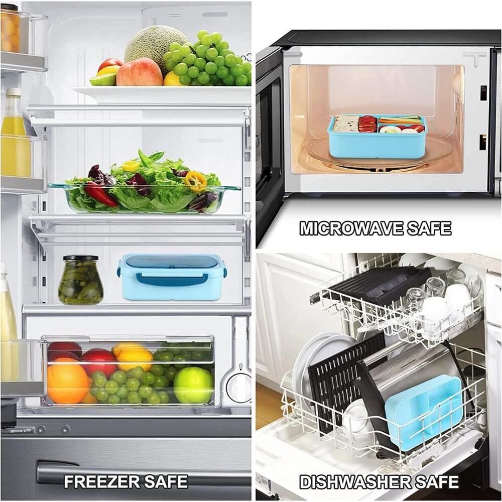 Lonchera Hermética 3 Compartimentos Con Cubiertos Incluidos image number 6.0