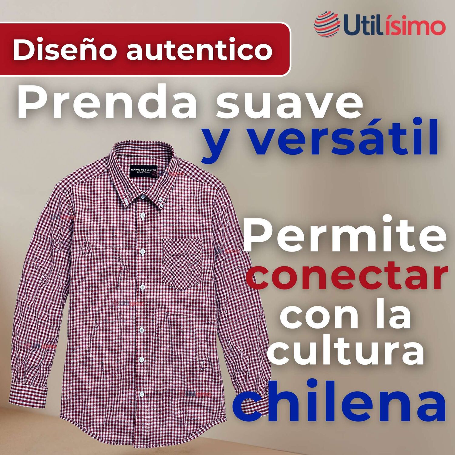 Camisa Huaso Cuadrill&eacute; Cuadro Manga Larga 100% Algod&oacute;n Rojo Negro Casual image number 5.0