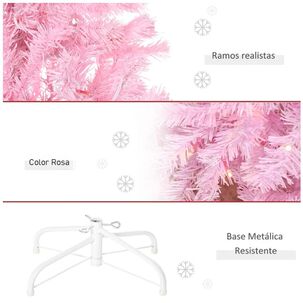 Árbol Navideño Artificial Altura 180cm Color Rosa
