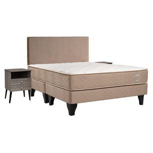 Cama Europea Celta Bamboo / 2 Plazas / Base Dividida + Set De Maderas