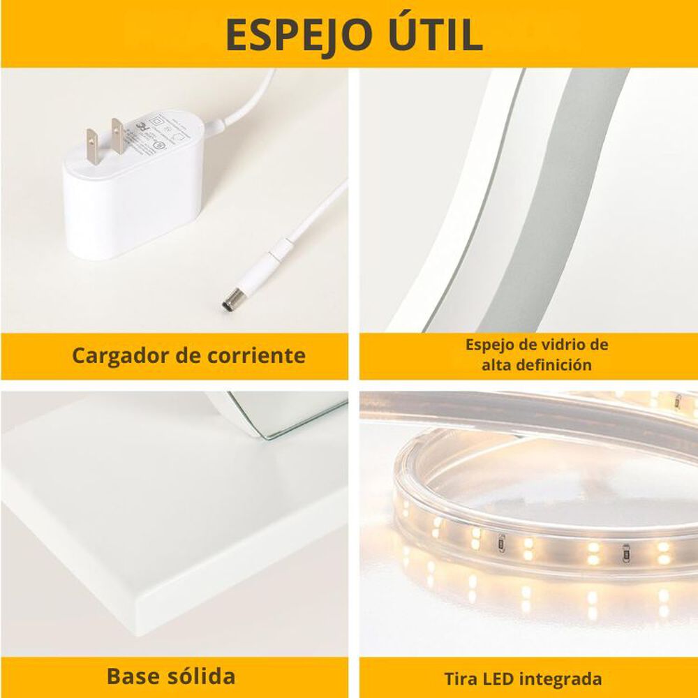 Espejo Led Para Tocador 43,43 X 56,89 Cm image number 2.0