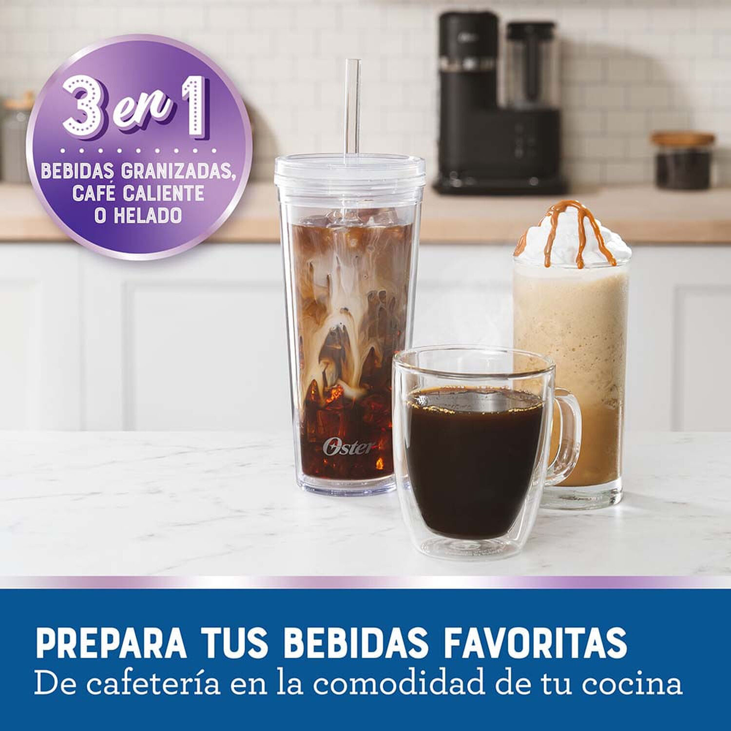 Oster Cafetera Para Frapp&eacute; Con Licuadora 3 Funcionalidades Bvstdc03b - Negro image number 11.0