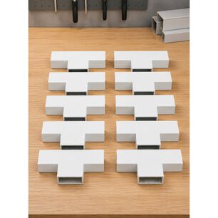 Pack 10 Curva T Canaleta El&eacute;ctrica 20x10mm Pvc