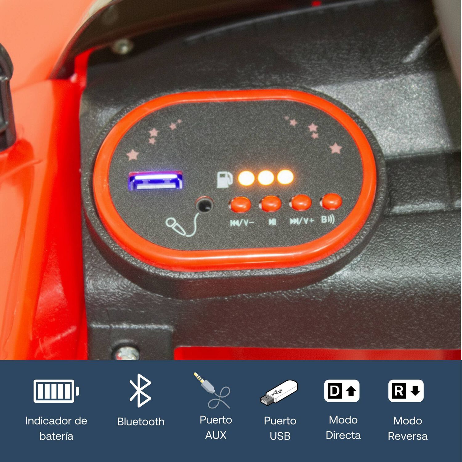 Auto El&eacute;ctrico Meche Premium Ni&ntilde;os Ni&ntilde;as Infantil Rosado image number 3.0