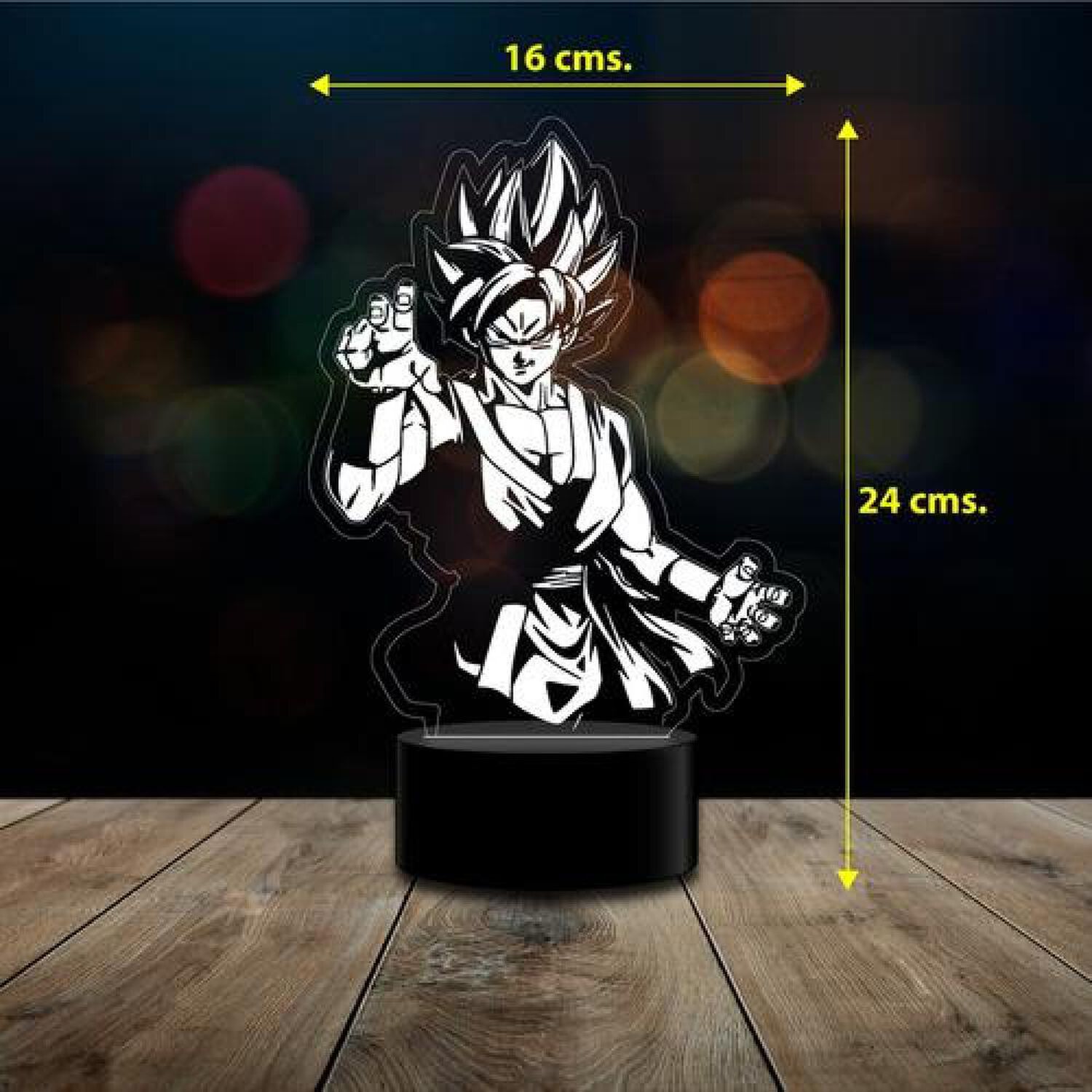 Ilusi&oacute;n Led 3d Goku Pelea Dragon Ball C/remoto Colores image number 2.0