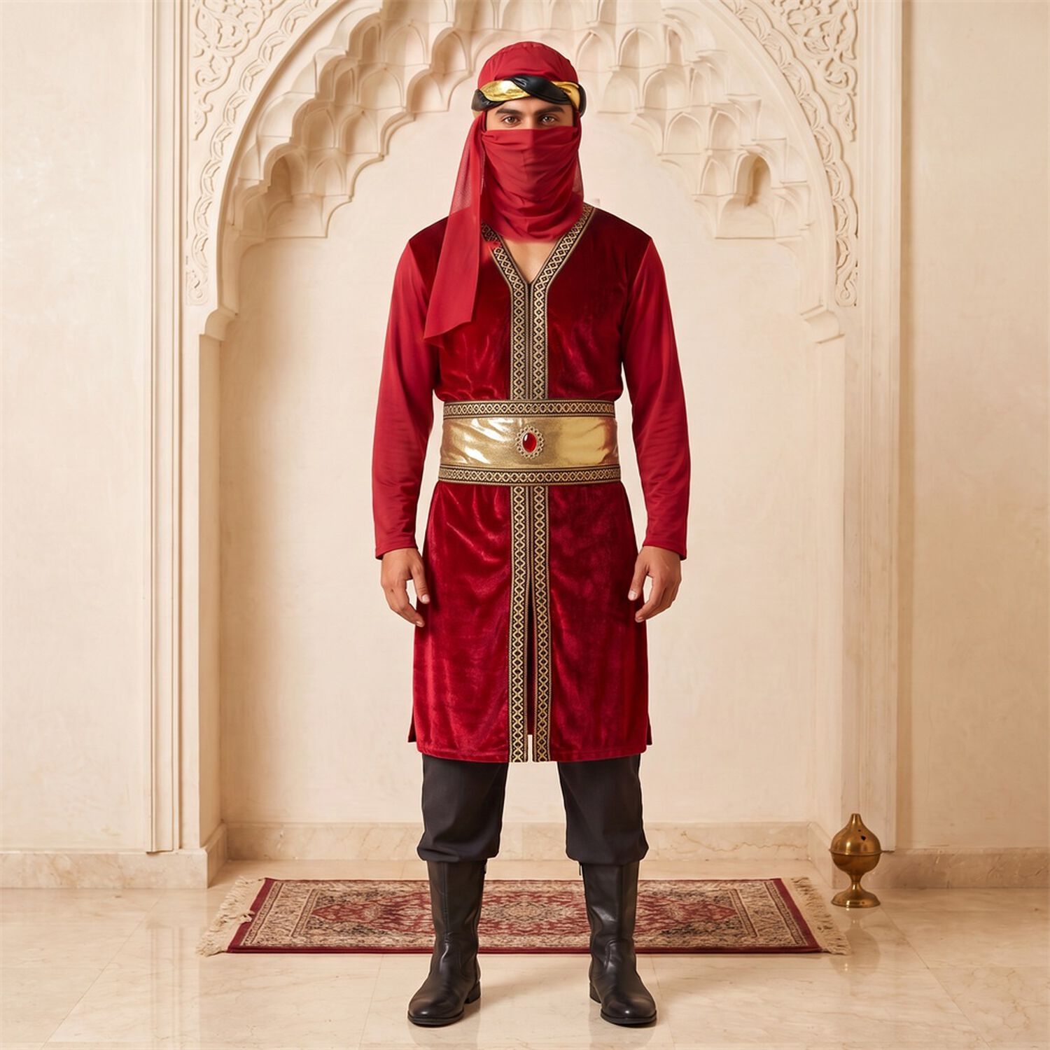 Disfraz Guerrero Mediaval Arabe Persa Turco Otomano Para Adultos image number 0.0