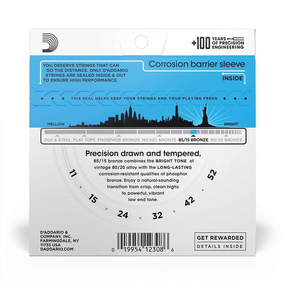 Set Cuerdas Guitarra Ac&uacute;stica 11-52 Ez910 Daddario image number 2.0