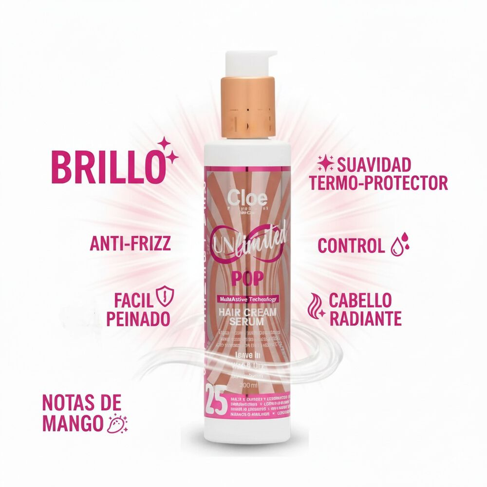 Serum Unlimited Pop Cloe 25 Beneficios Leave-in 200ml image number 3.0