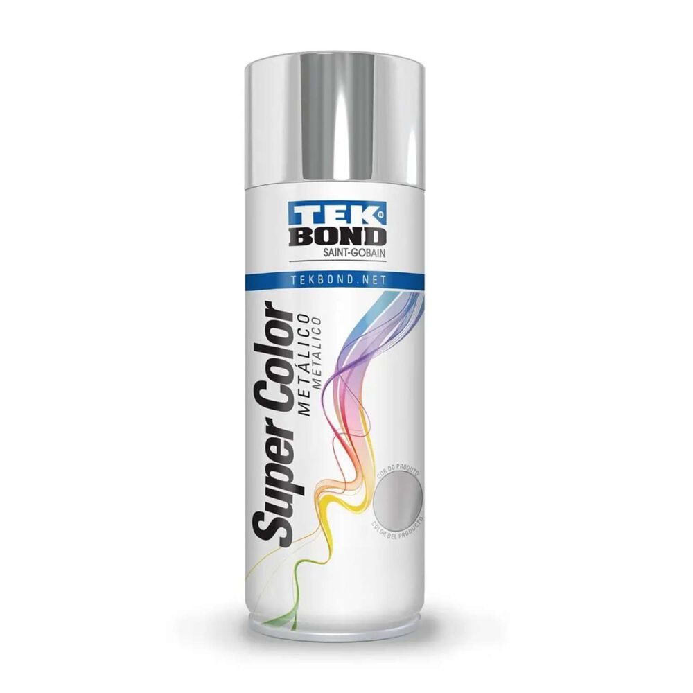 Pintura Spray 400ml Metálico Cromo - Tekbond image number 0.0