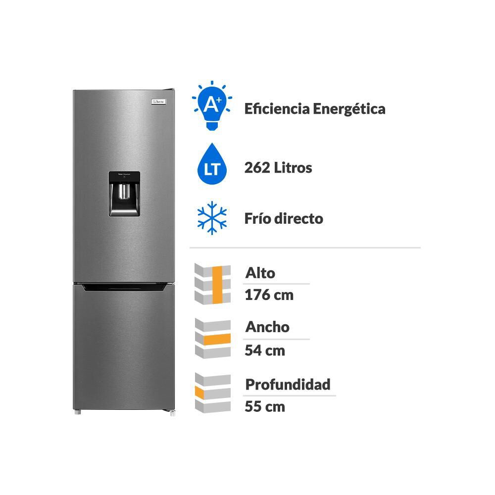 Refrigerador Bottom Freezer Libero LRB-270SDIW / Frío Directo / 262 Litros / A+ image number 1.0