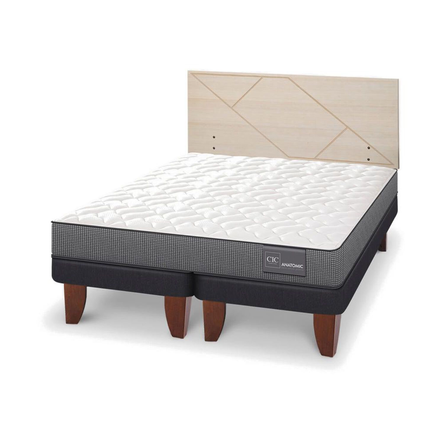 Cama Europea Cic Anatomic / 2 Plazas / Base Dividida + Respaldo image number 3.0