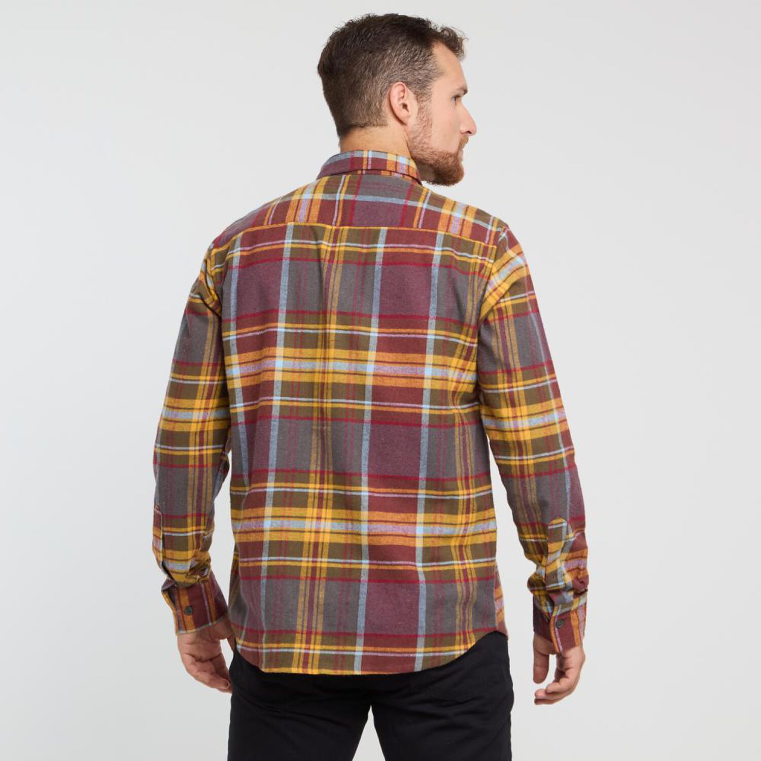 Camisa Bloque Color Slim Manga Larga Hombre Herald image number 3.0