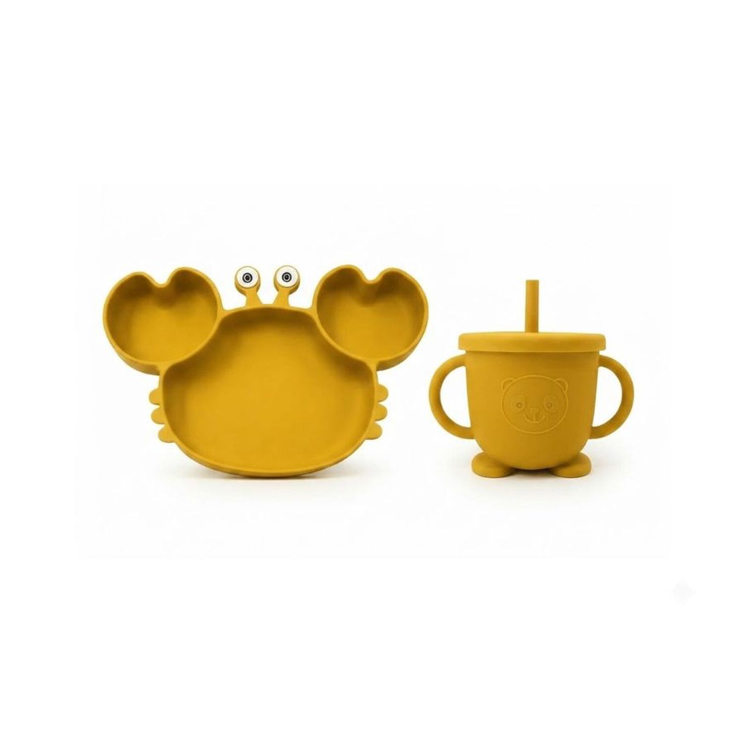 Set Alimentacion Bebe Silicona Plato Cangrejo image number 2.0