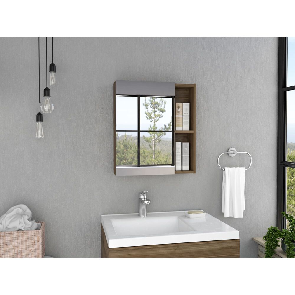 Botiquin De Ba&ntilde;o 1 Puerta 49.7x45x12.5 Cm Caf&eacute; Oscuro image number 4.0