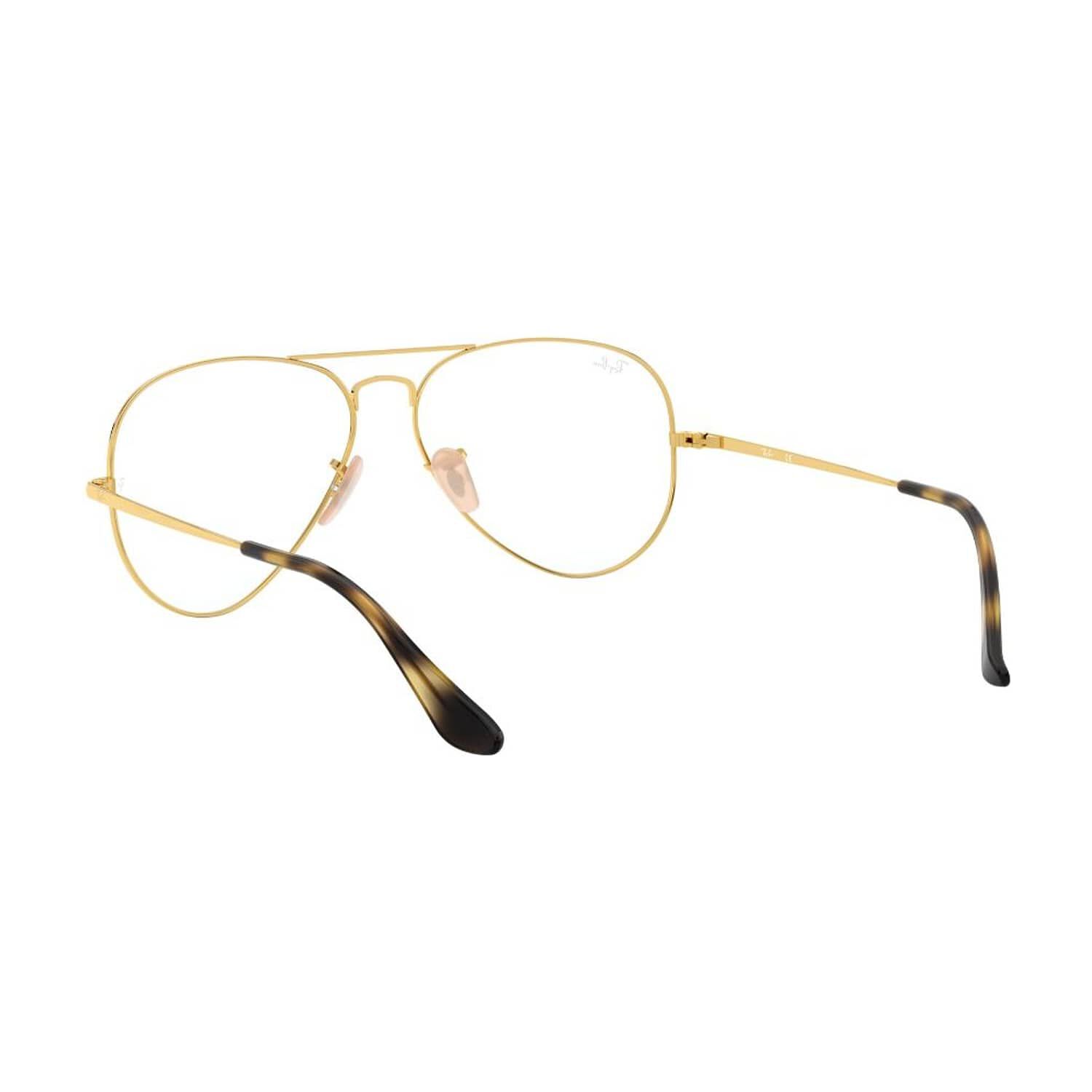 Lentes &Oacute;pticos Aviator Dorado Ray-ban Optical image number 5.0