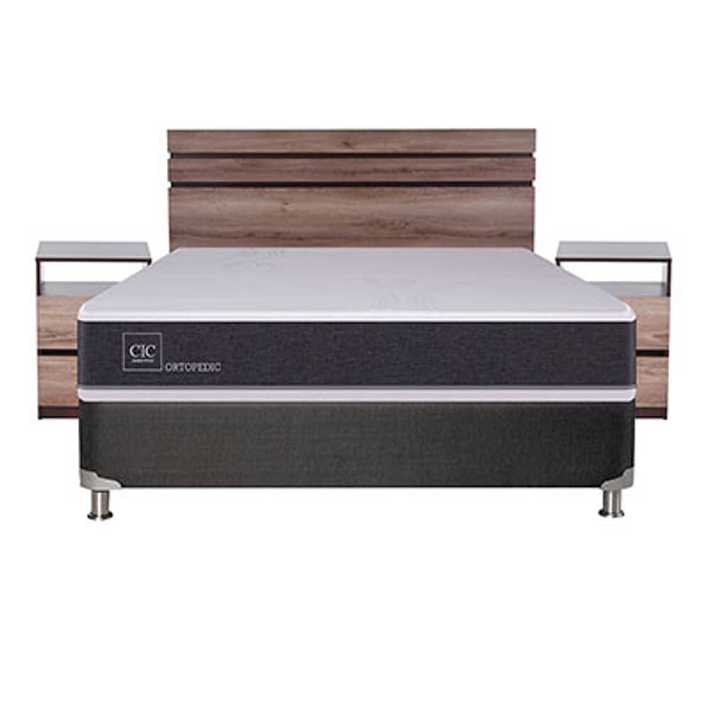 Box Spring Cic New Ortopedic B5 / 2 Plazas / Base Normal + Set De Maderas image number 5.0