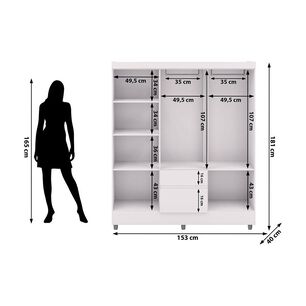 Cl&oacute;set Vekkahome Ideal / 6 Puertas / 2 Cajones