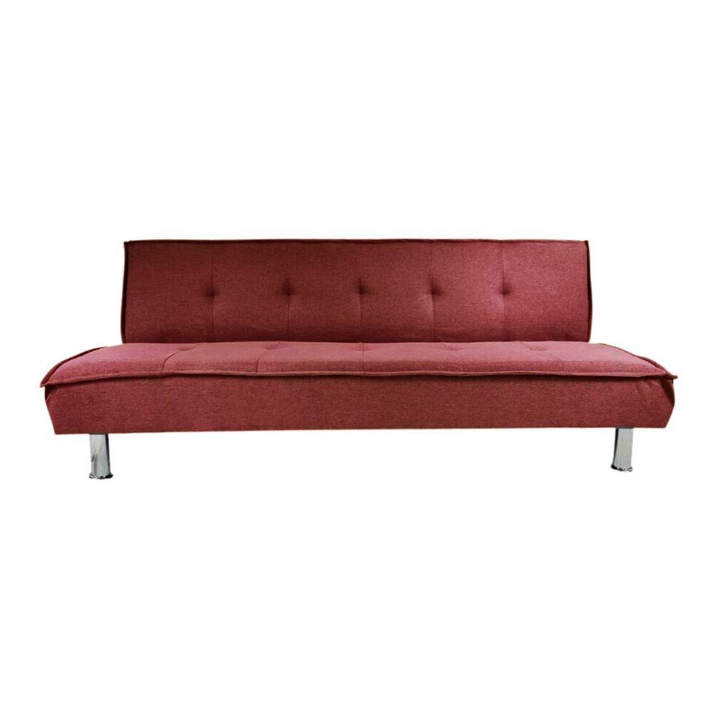 Futón Sofá Cama Ajustable 170x50x40 Cm Burdeo image number 0.0