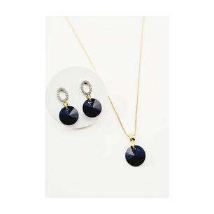 Conjunto Madrid Gold Cristales Genuinos Jet