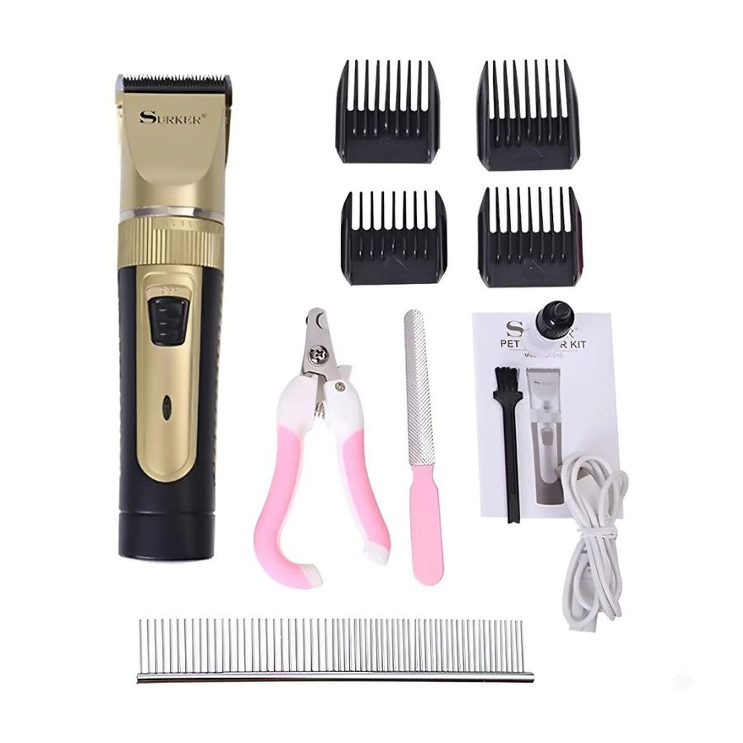Kit Cortador De Pelo Para Perro Mascotas Inal&aacute;mbrica Surker image number 6.0