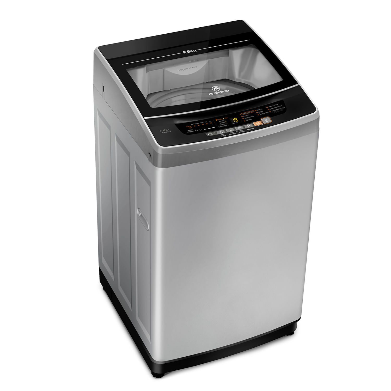 Lavadora Autom&aacute;tica 9,5kg Fuzzy Autom&aacute;tico 9,5 Szg Gris image number 3.0