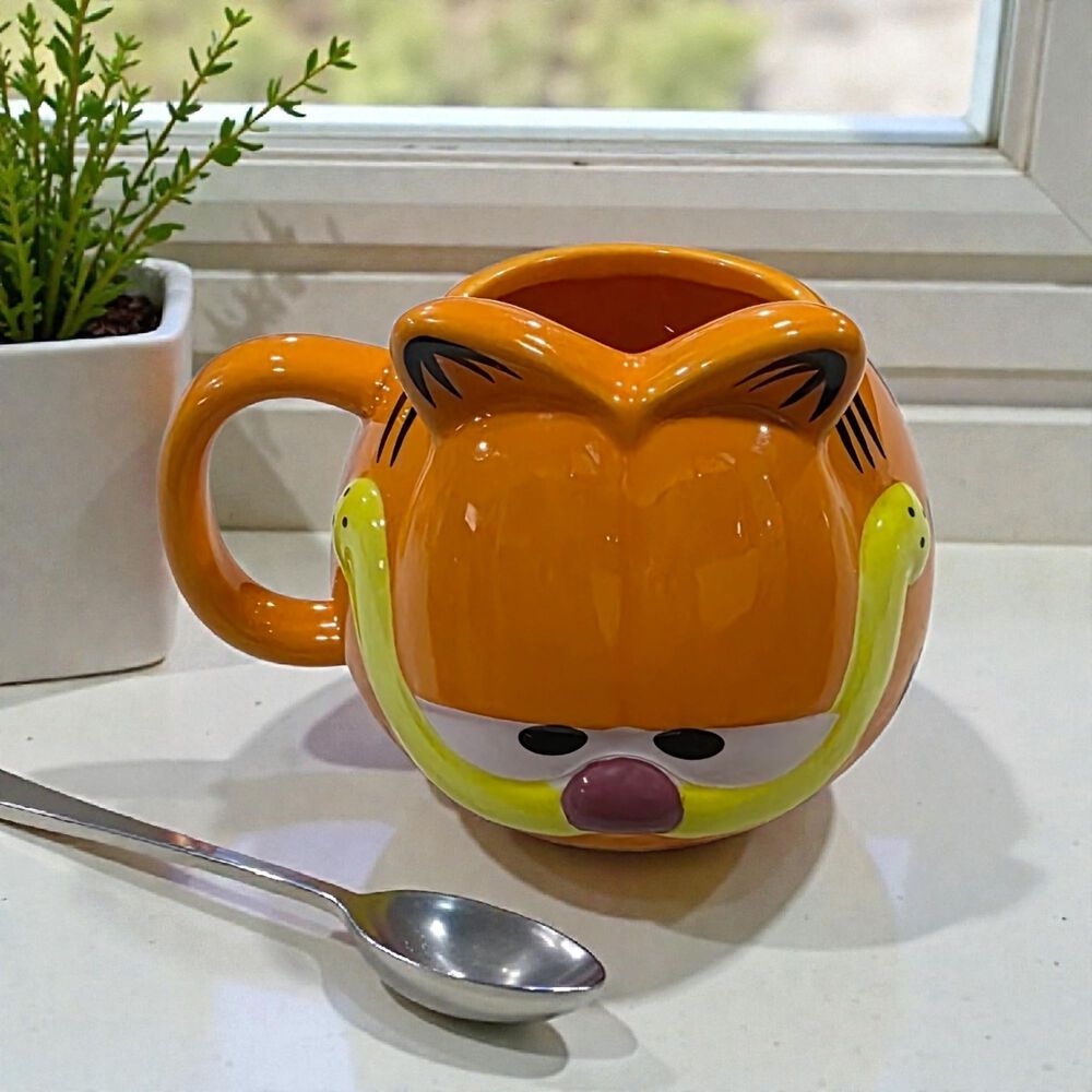 Taz&oacute;n Cer&aacute;mica 3d Rostro Gato Garfield image number 3.0