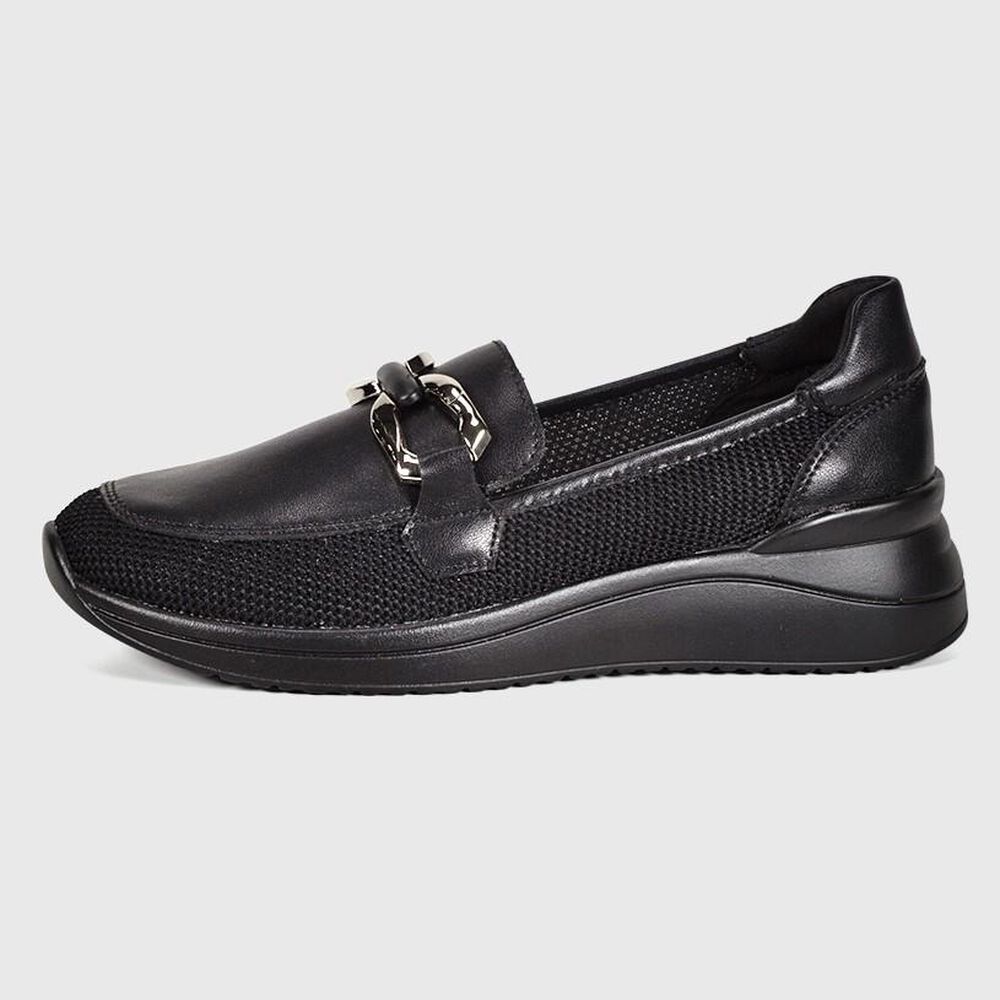 Mocasín Cuero Zully Negro image number 0.0