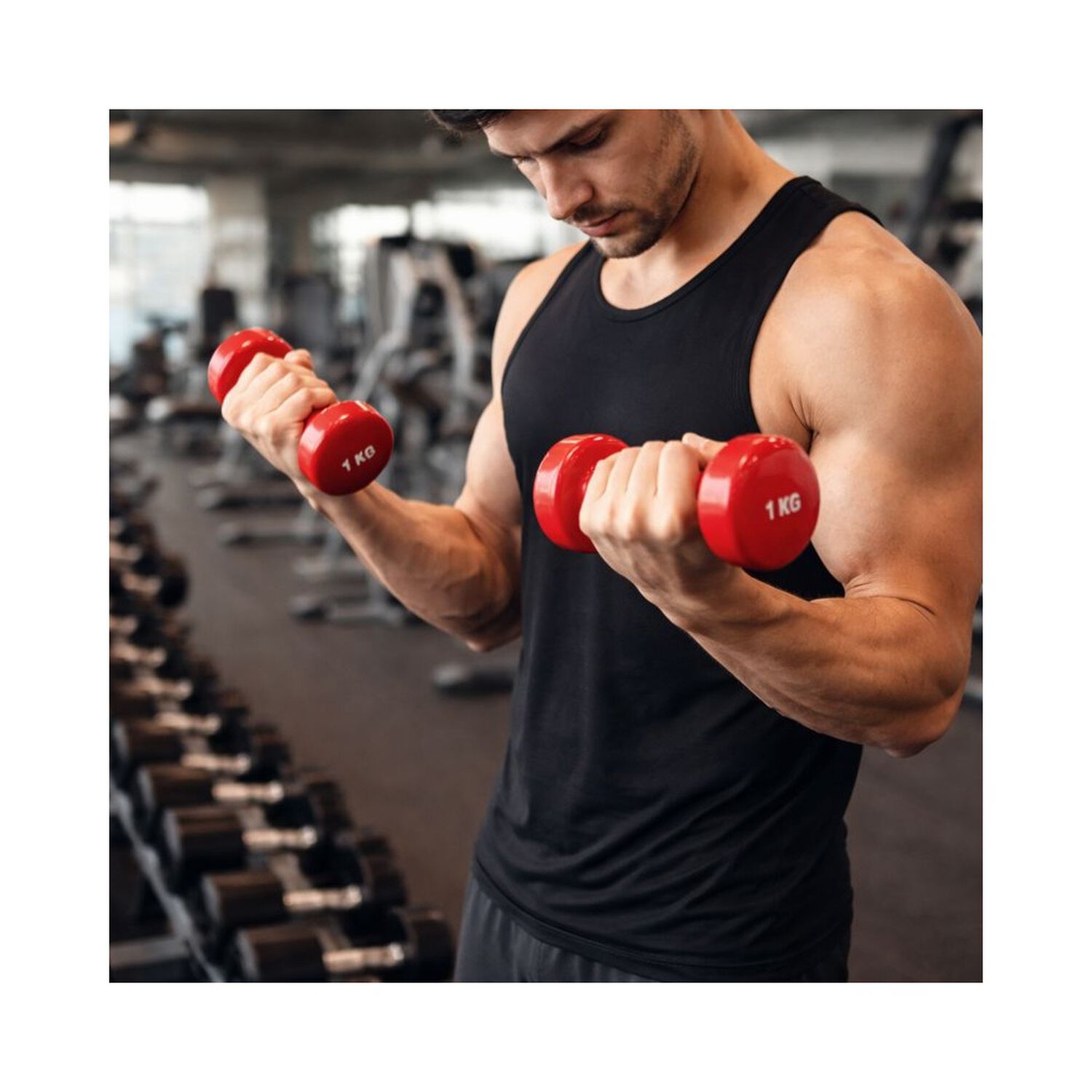 Mancuernas De Vinilo 1 Kg Par 2 Unidades Fitness image number 2.0
