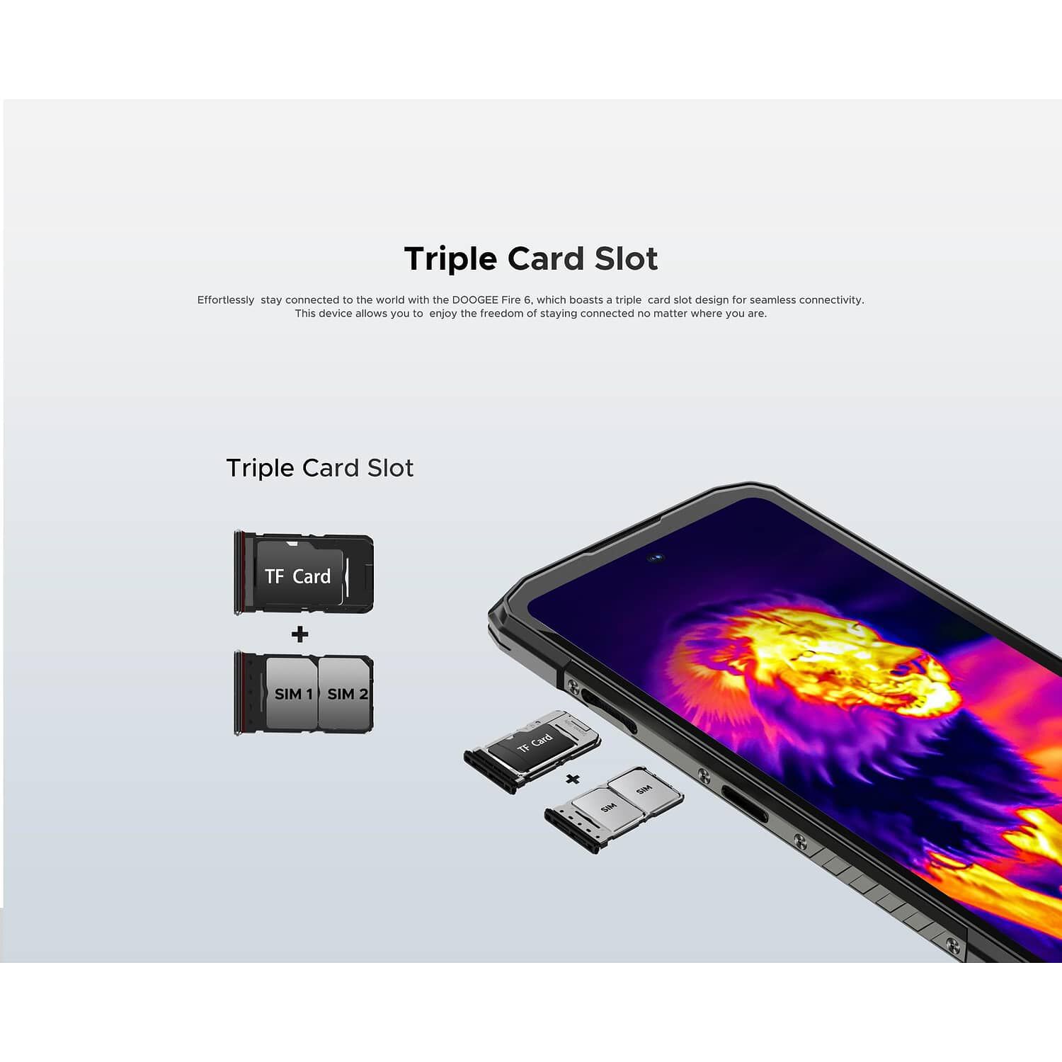 Doogee Fire 6 Smartphone Resistente Con C&aacute;mara T&eacute;rmica Y Bater&iacute;a De 10.400mah image number 6.0