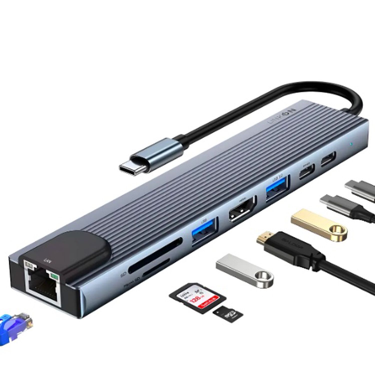 Adaptador Usb Tipo C 8 En 1 image number 4.0