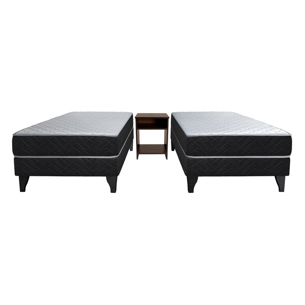 Cama Europea Celta Cadiz / 1 Plaza / Base Normal / 2 unidades + Velador image number 0.0