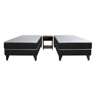 Cama Europea Celta Cadiz / 1 Plaza / Base Normal / 2 unidades + Velador
