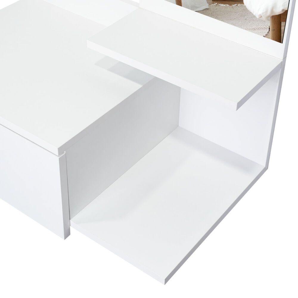 Mueble Recibidor De Pared Living 1 Cajon 90x60x35 Cm Blanco image number 4.0