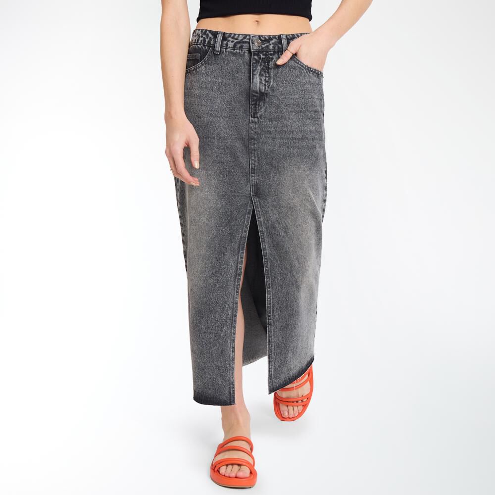 Falda Larga Denim Tiro Medio Regular Mujer Freedom image number 0.0