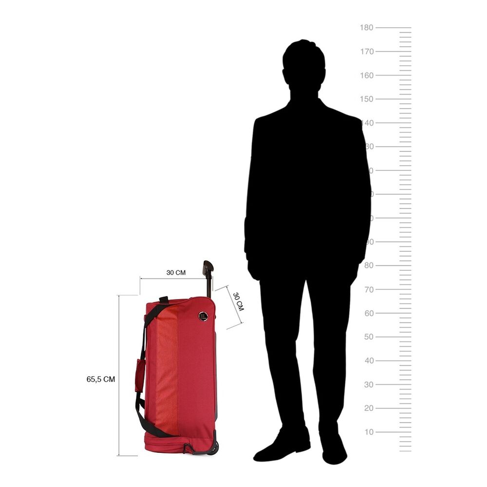 Bolso De Viaje Con Ruedas Kross M 89 Lts Rojo F La Maleta De Chile image number 8.0