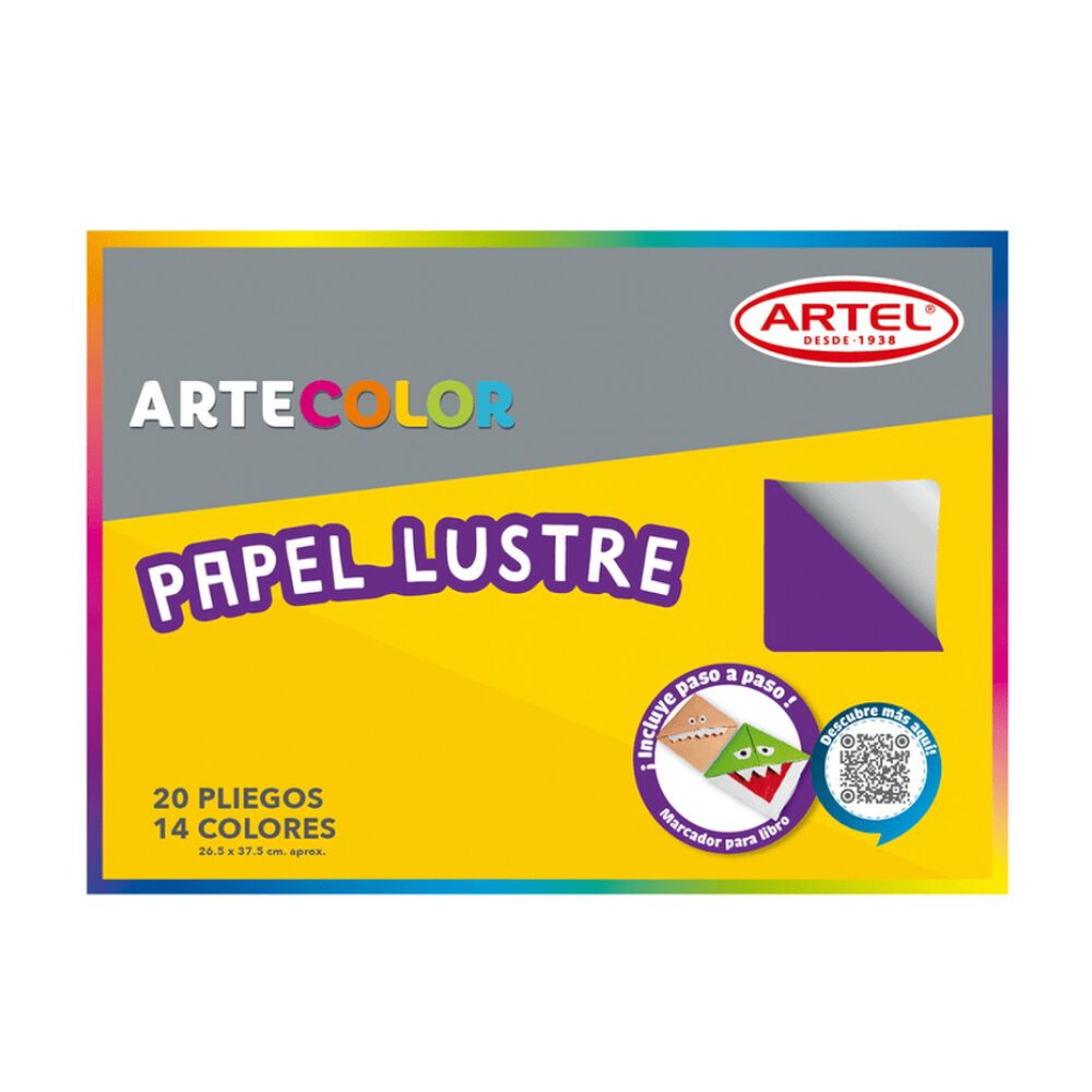 Artecolor Papel Lustre 20 Pliegos 26,5x37,5 Artel image number 1.0