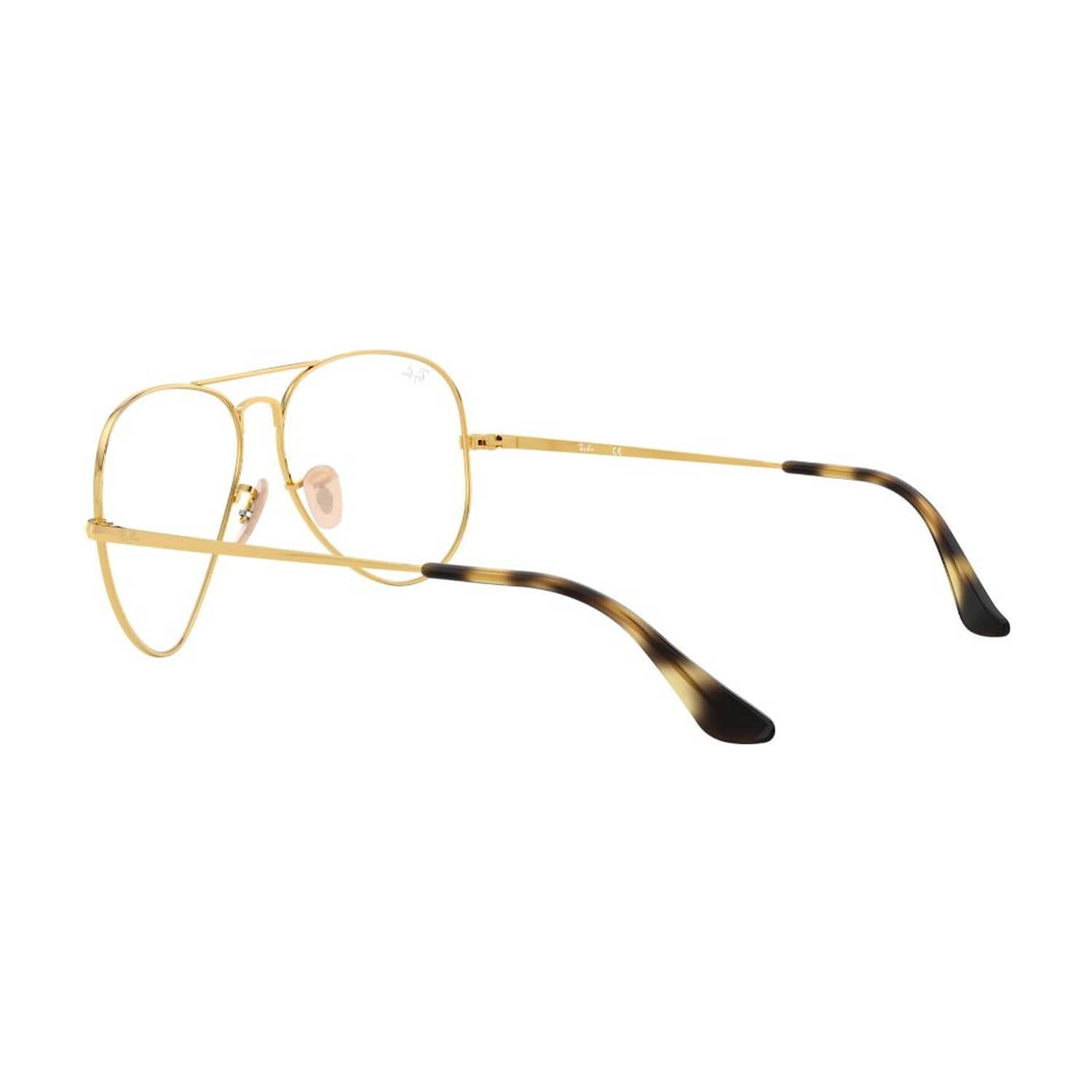 Lentes &Oacute;pticos Aviator Dorado Ray-ban Optical image number 4.0