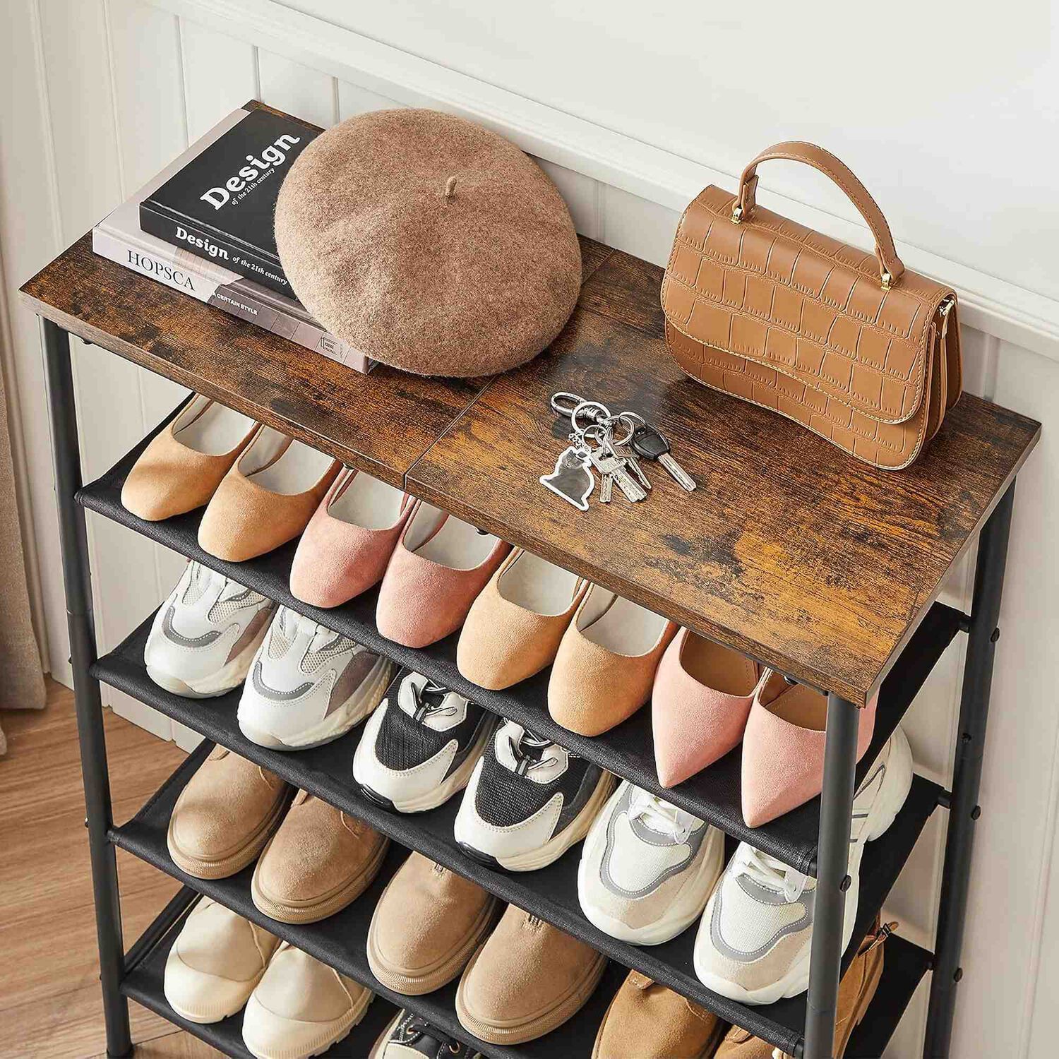 Organizador De Zapatos Vasagle 5 Niveles Con Repisas De Tela Industrial image number 4.0
