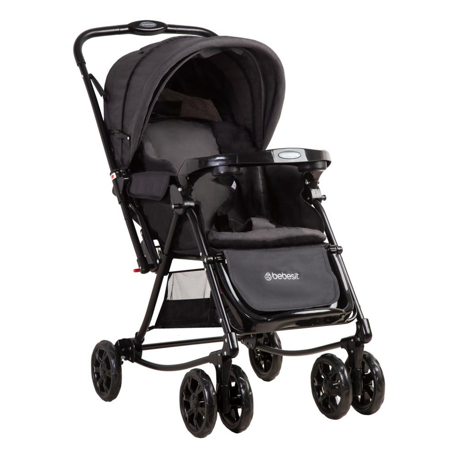 Coche Cuna Paseo Bebesit Balancin Sx Negro Melange image number 0.0