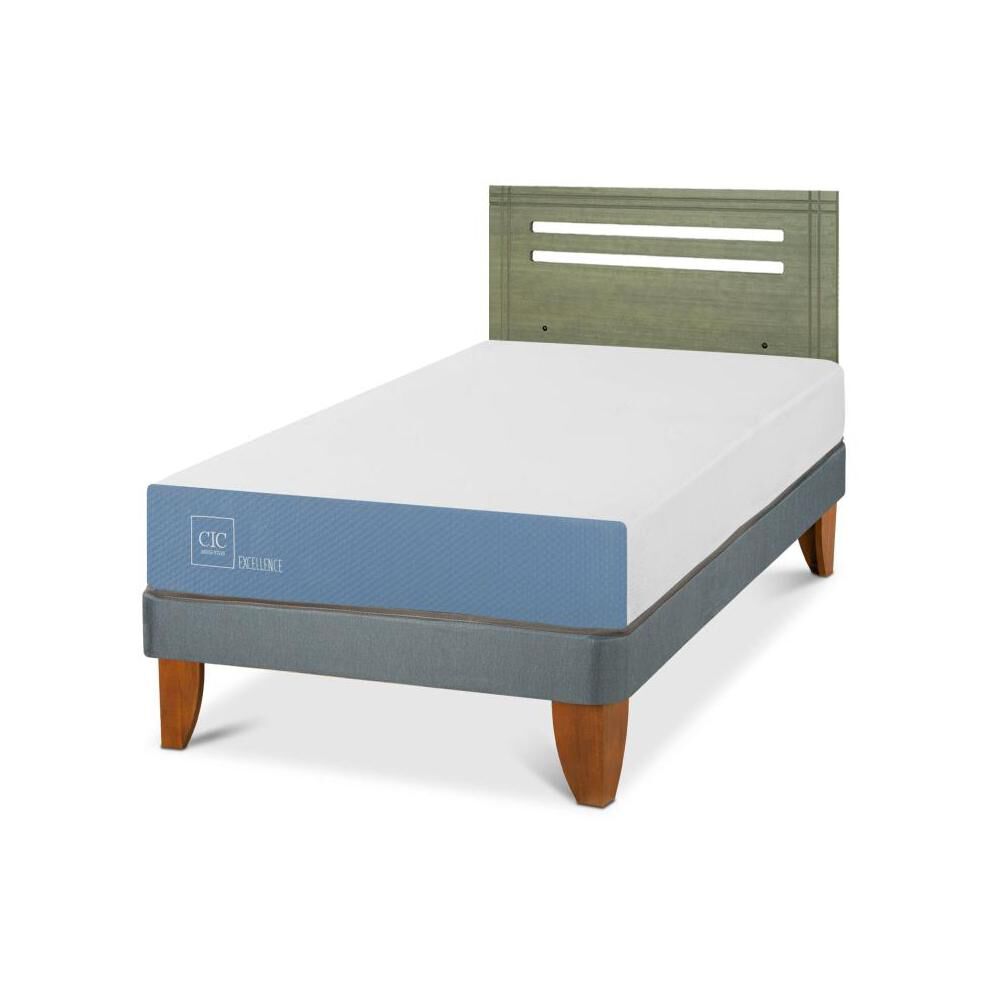 Cama Europea Cic Excellence / 1.5 Plazas / Base Normal + Respaldo image number 3.0