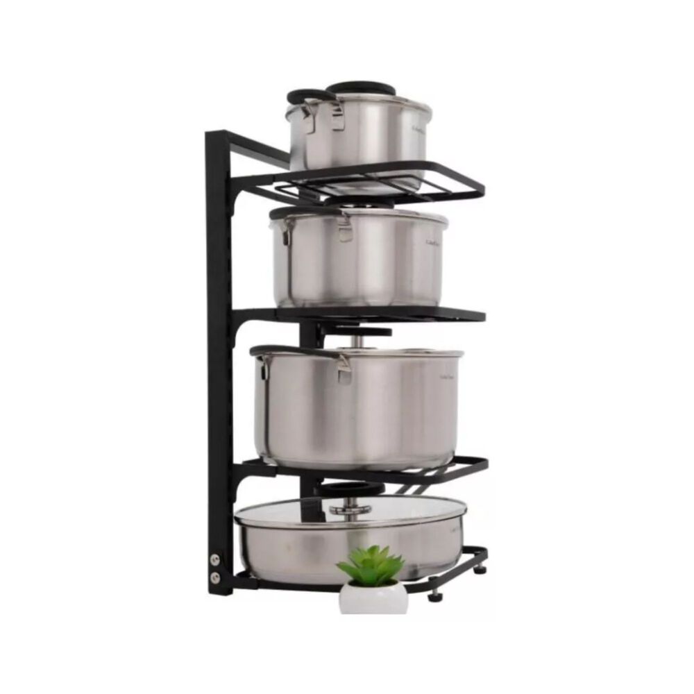 Estante Organizador Modular Ollas Sartenes Cocina Multiuso Negro image number 3.0