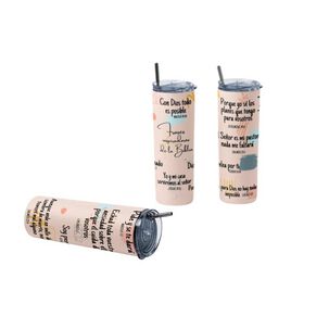 Termo Botella T&eacute;rmica Cristiano Con Vers&iacute;culos B&iacute;blicos Evang&eacute;lico Jes&uacute;s