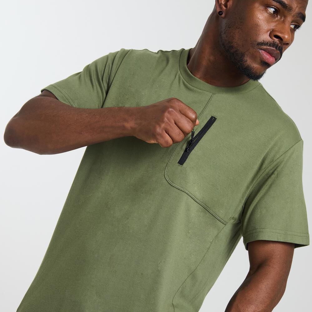 Polera Deportiva Manga Corta Cuello Redondo Hombre Wetland image number 4.0