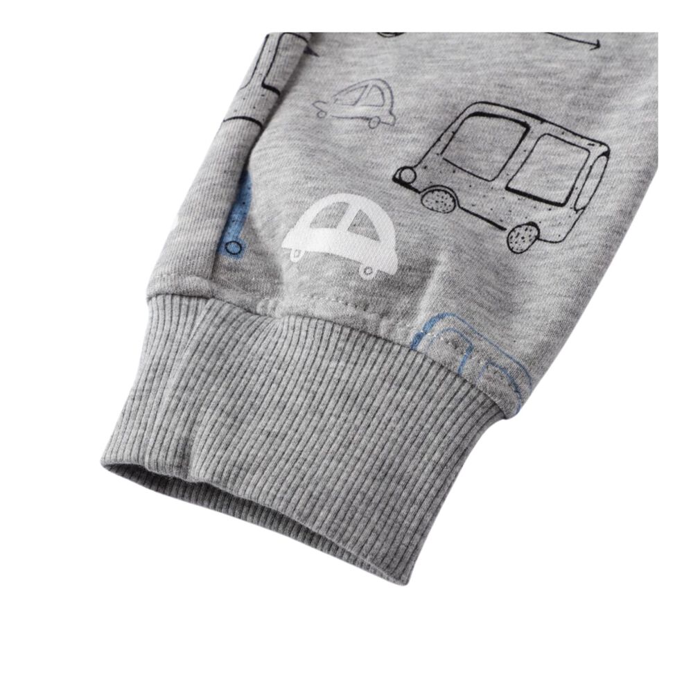 Pantal&oacute;n Buzo Ni&ntilde;o 100% Algod&oacute;n Jump Kids Gris Claro Autos image number 3.0