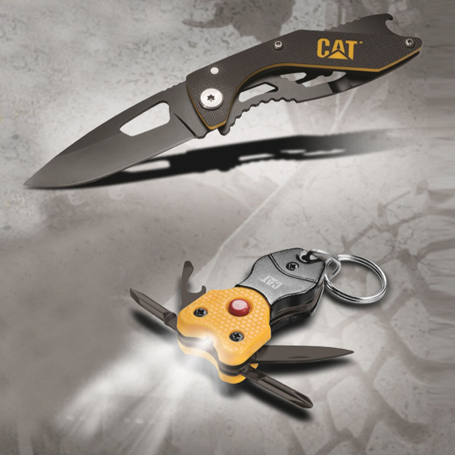 Cuchillo Navaja Mas Llavero Multiherramienta Con Luz Cat 980361n image number 1.0