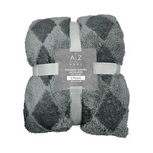 Frazada Sherpa Azhome Jacquard / 2 Plazas