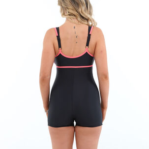Traje De Baño Deportivo Piernas Rosado