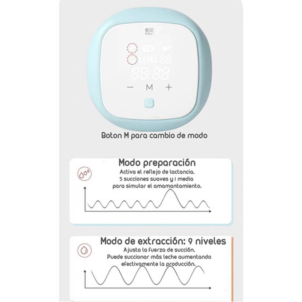 Extractor De Leche Doble Inalambrico Nevi By Lubabycas image number 2.0