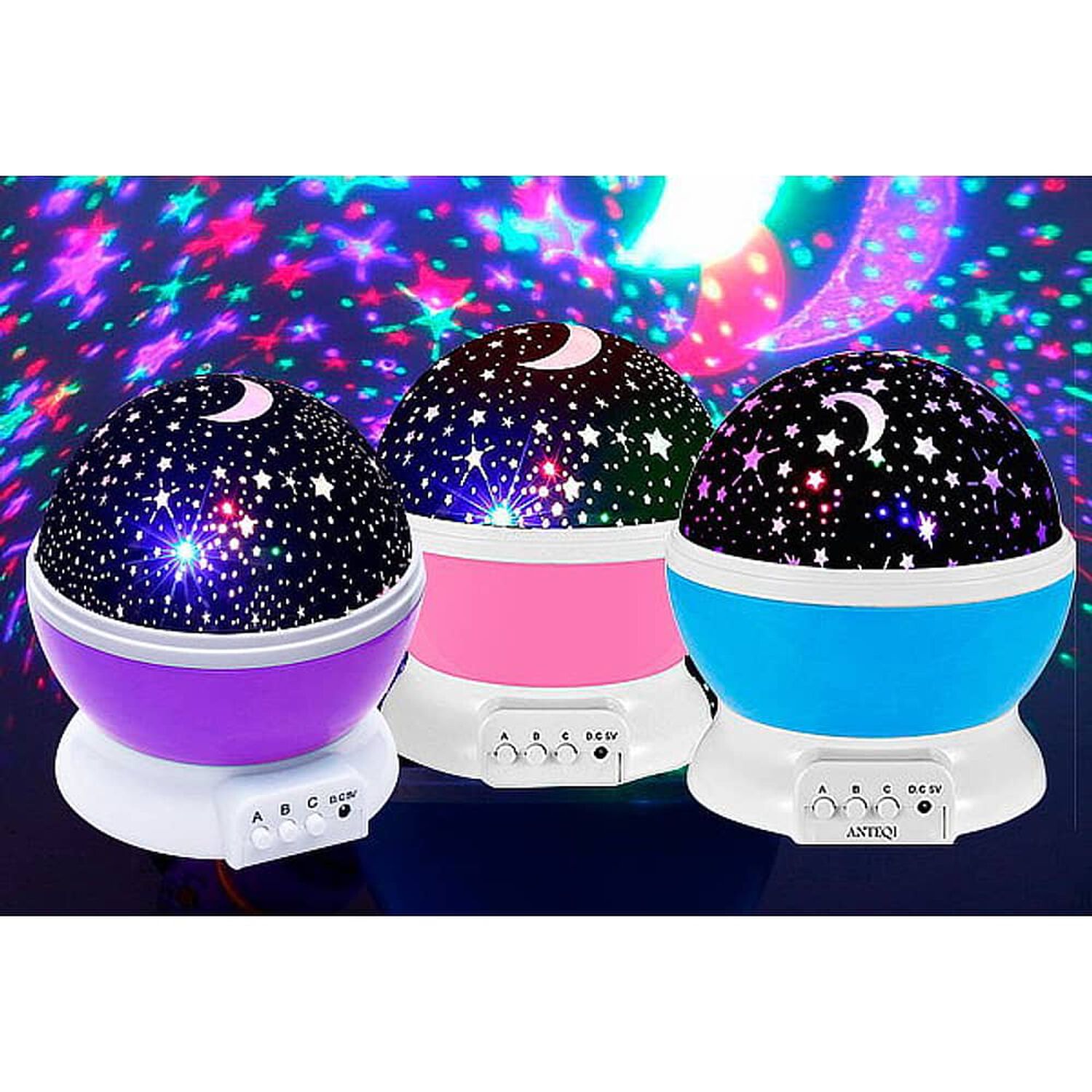 Proyector Espantacuco De Cielo Estrellado Luz Led Color Azul image number 4.0